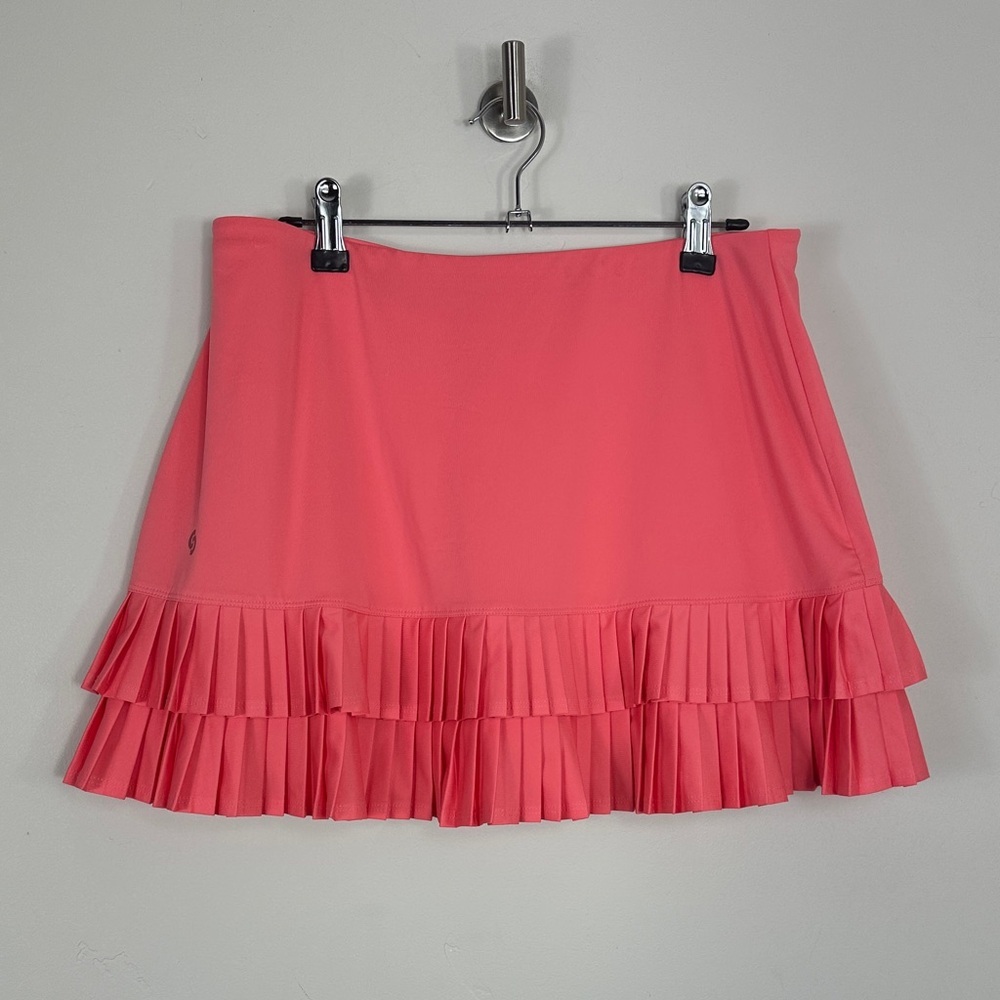 Cross Court Coral Pleated Skort Tennis Pickle Ball Skirt Medium